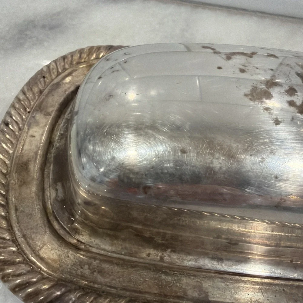 International Silver Co Butter Dish With Lid 8